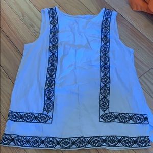 white embroidered top